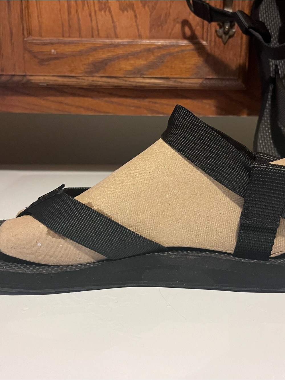 Teva Original Universal Thong Sandals EUC Black Women Size 7 Waterproof Strappy - Picture 2 of 5